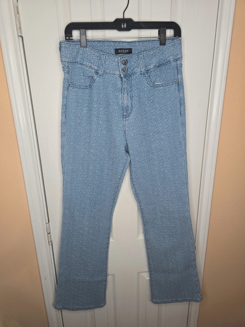 Guess Light Blue Wide-Leg High-Rise Jeans